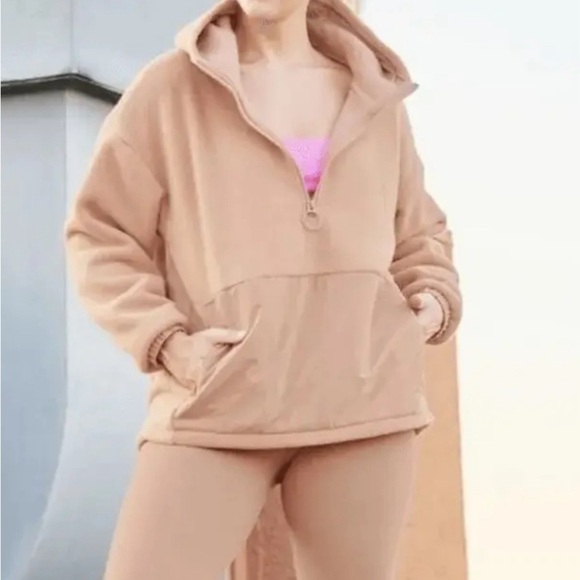 Fabletics Jackets & Blazers - *Bundle Only! Fabletics Lotta Sherpa Half Zip Cozy Pullover Pink Peach Medium
